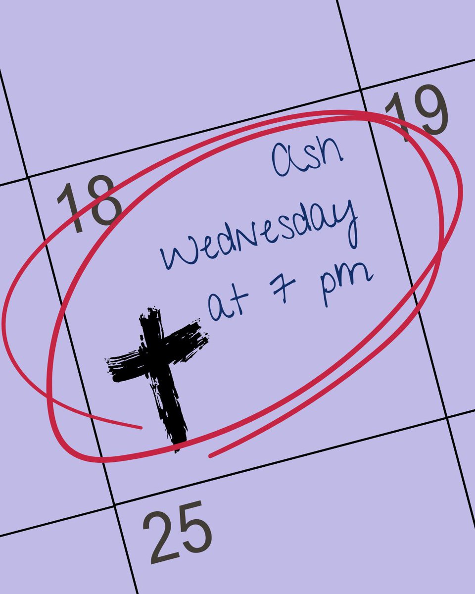 Mark your calendars for Ash Wednesday on Feb. 18th at 7 PM! As we look forward to Easter, stop by to worship and prepare ourselves for the season of Lent. ✝️ "Remember that you are dust, and to dust you shall return" - Genesis 3:19