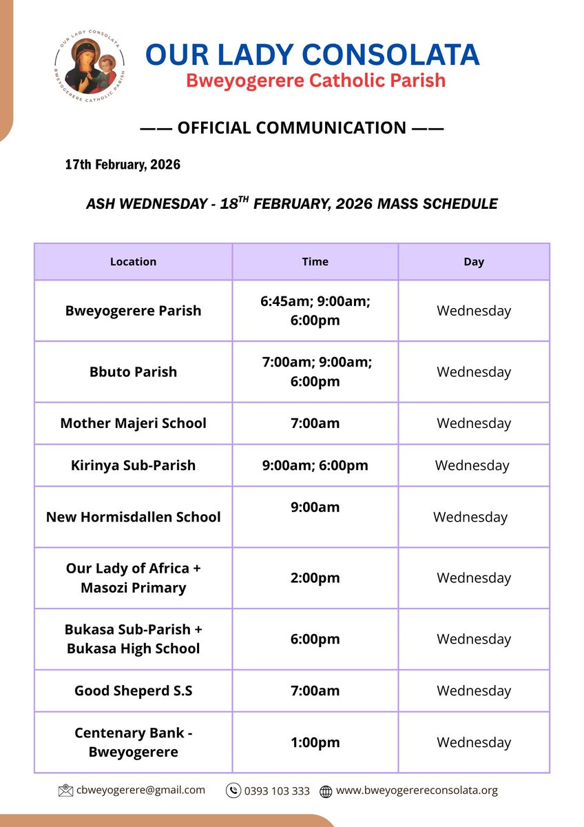 Our Lady Consolata Bweyogerere Catholic Parish tweet media