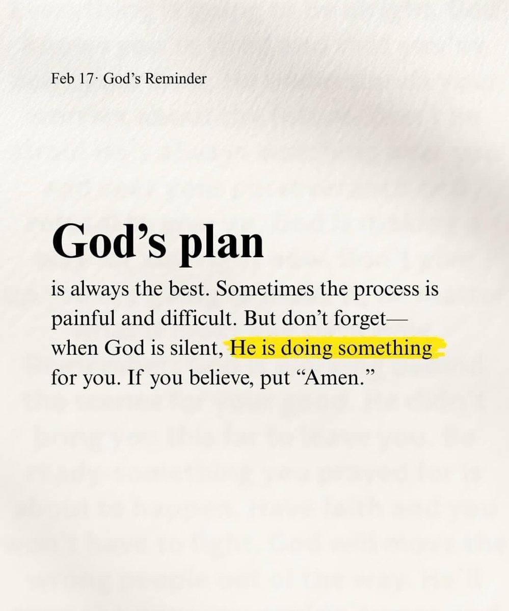 God's plan is always the best.