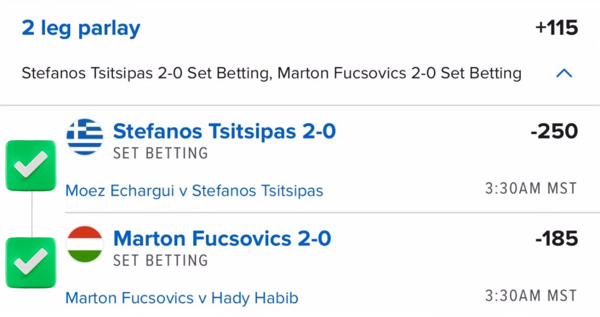 CeeJSports's tweet photo. CASH IT ✅💰

Another Tennis cash to start the day! 🔥

Y'all want another Tennis play? 👀🎾

Don't miss out on the extra plays!🤑
Join the FREE Discord! (Link in comments👇) https://t.co/ifOt3KaISG