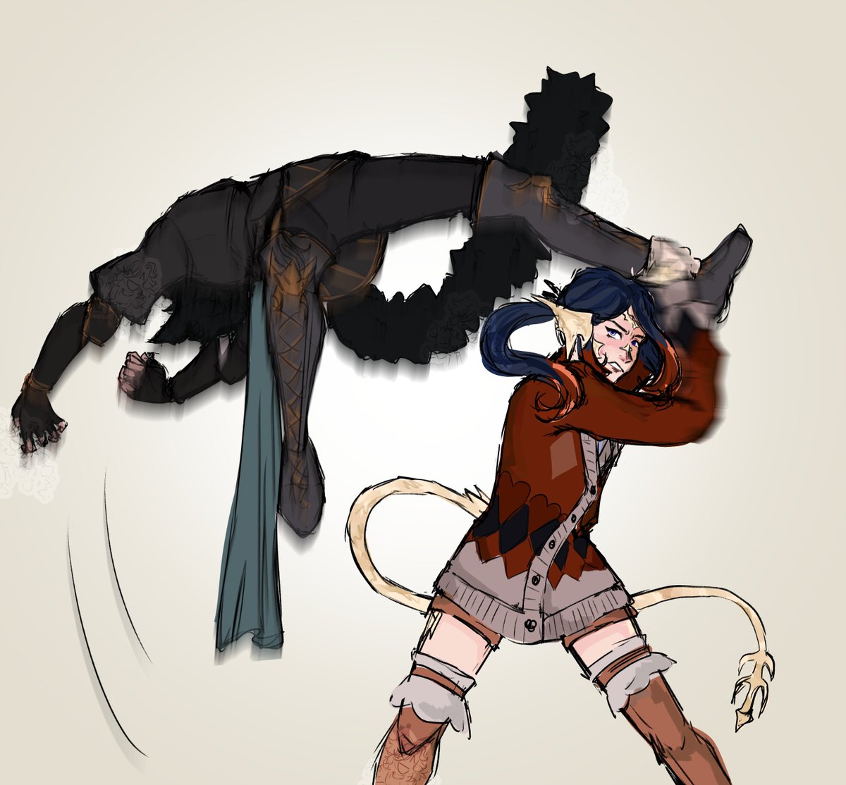 Hi Mr. Weather. I'm a really big fan. I wanted to draw you some art of our characters interacting because I think they would be on good terms. I hope you like it!

#MerryArt