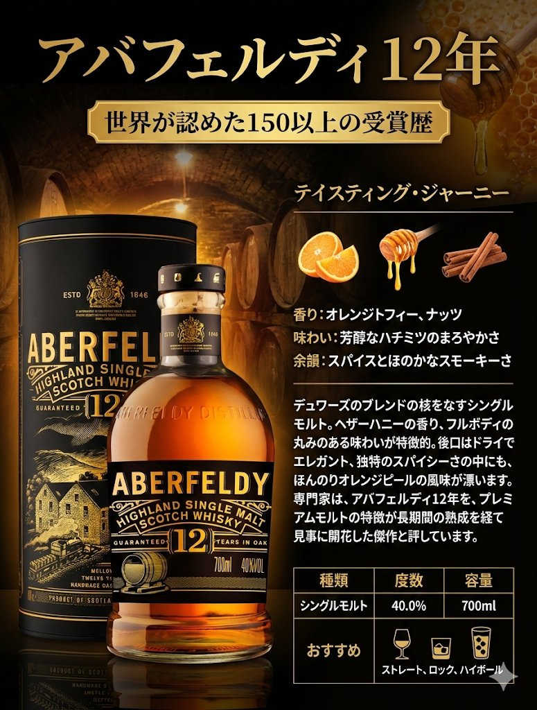 🥃アバフェルディ12年久々に、Amazon出品＆出荷で、5,204円🚚送料無料
