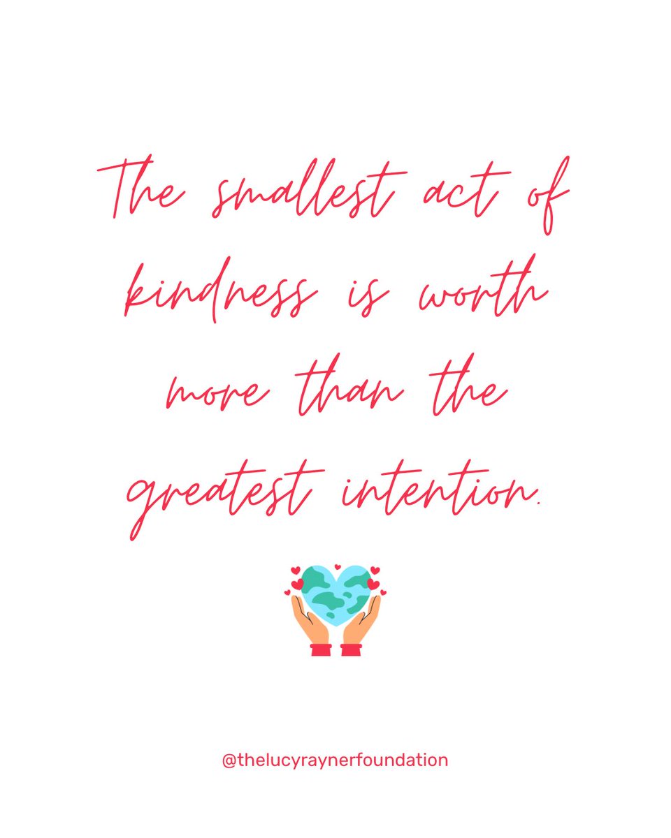 TheLRFoundation's tweet photo. #RandomActsOfKindnessDay 🌍🫶

In mental health, good intentions matter, but it’s often the quiet gestures that matter most:
💬 A simple check-in message
☕ A shared cup of tea
🫶 A moment of understanding without judgement
😊 A genuine smile

#TheLucyRaynerFoundation https://t.co/9ghdoxst2b