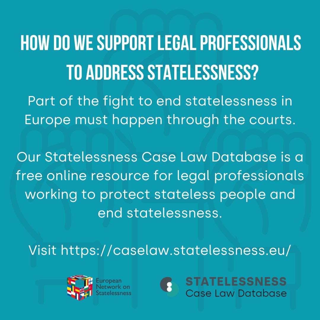 European Network on Statelessness tweet media