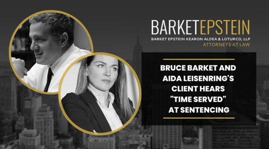 barketepstein's tweet image. NEW @BruceBarket and @AidaLeisenring secured "Time Served" for a client who was facing years of incarceration.

Read more:
barketepstein.com/blog/2026/febr…

#CriminalDefense #JusticeServed #NYLaw #LegalVictory
