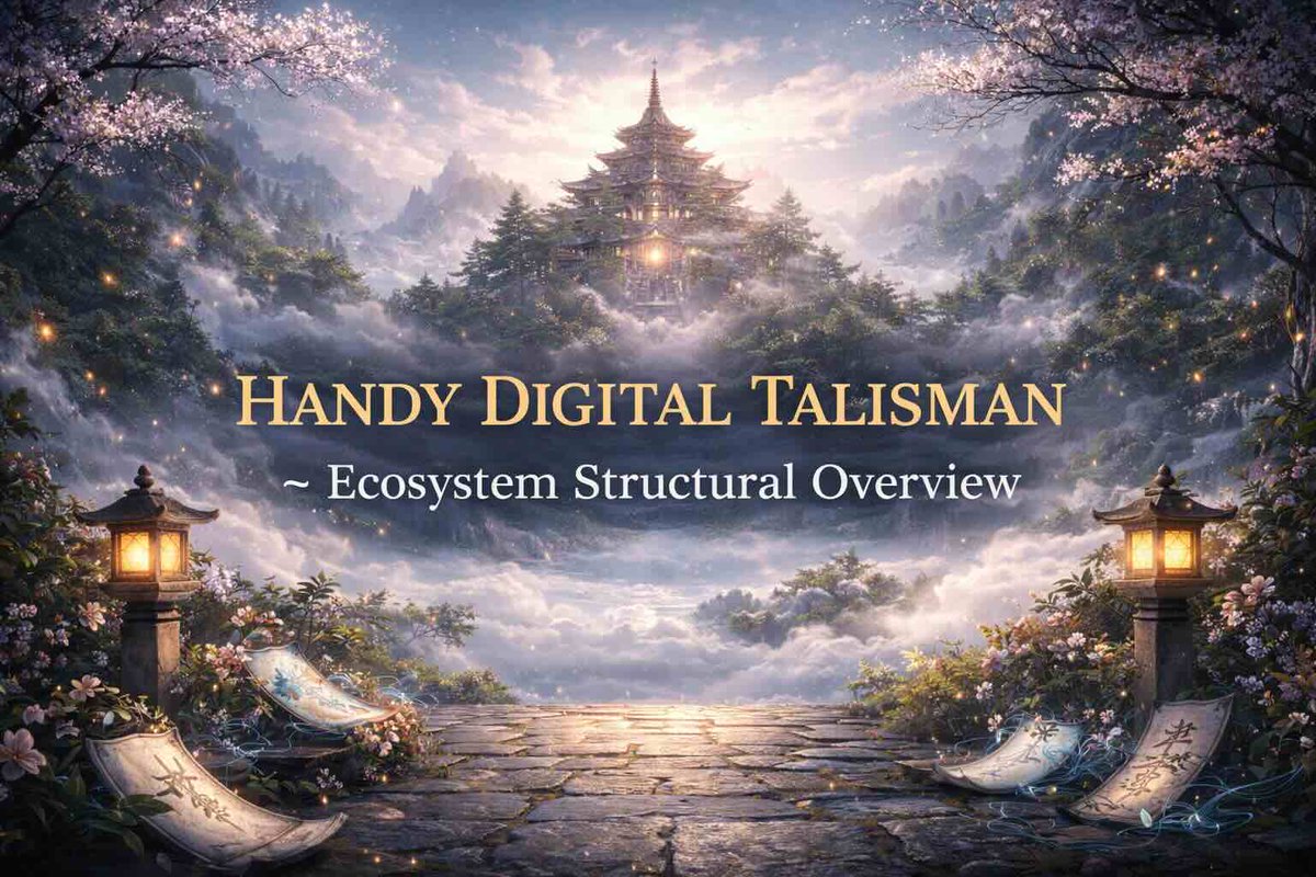 wutaibo's tweet photo. HANDY DIGITAL TALISMAN
Ecosystem Structural Overview.
A structured framework connecting philosophy, gallery expression, and on-chain verification.
https://t.co/YdlJOMFl99
#ERC1155 #NFTStructure #Web3Architecture #DigitalTalisman #OnChainRecord https://t.co/Hd6aZ0n8aK