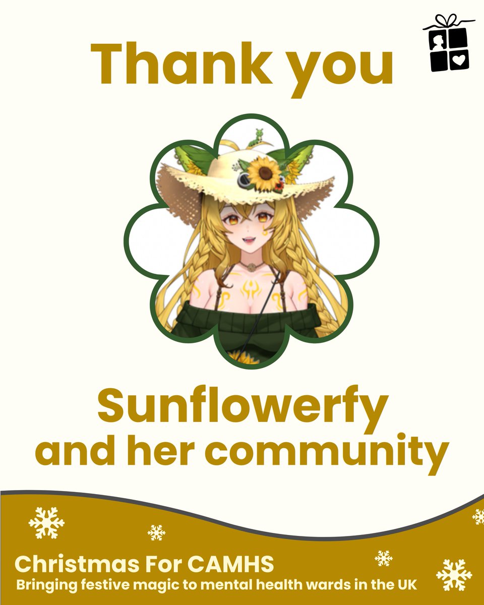 We wanted to give a shout out to Sunflowerfy <a href="/Sunflower6703/">Sunflowerfy</a> and her community who raised an incredible £860 for Christmas For CAMHS during a 19 hour charity stream ❤ This money will make such a difference - thanks Sunflowerfy!