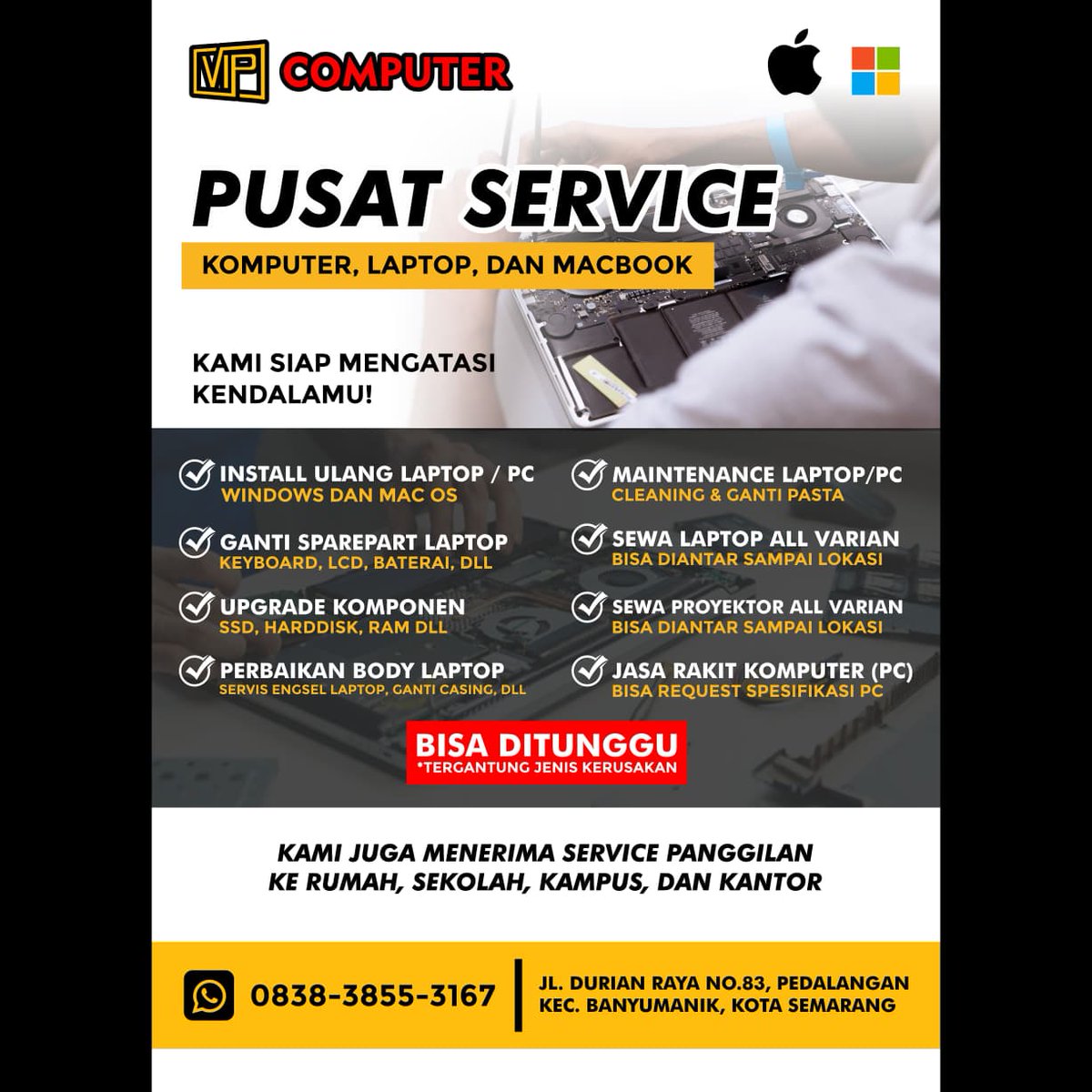 Service dan Sewa Laptop Undip Semarang tweet media