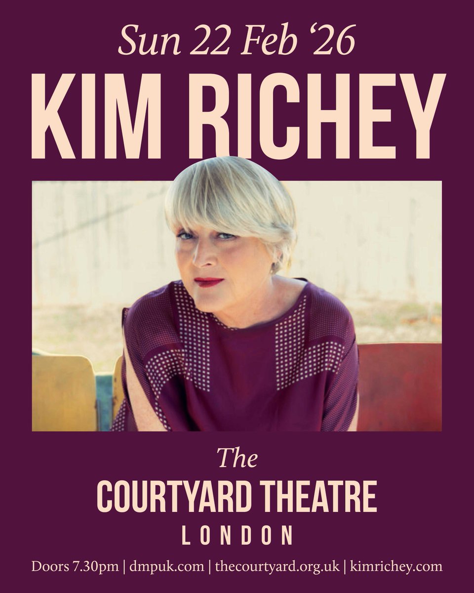 CourtyardHoxton's tweet image. #THISWEEK Kim Richey live at The Courtyard Theatre on Sunday, 22nd February 2026.

Doors Open: 7:30pm

Get your tickets now:
seetickets.com/event/kim-rich…