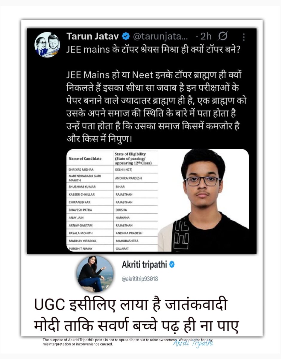 akrititrip93018's tweet photo. कब तक गधों को खींचकर घोड़ा बनाने की कोशिश होती रहेगी? अगर आरक्षण के नाम पर देश की जड़ों को ही खोखला कर दिया गया, तो वह दिन दूर नहीं जब 'आरक्षण' तो बचेगा, लेकिन देश की साख खत्म हो जाएगी। अपनी बुद्धि का इस्तेमाल कीजिए, वरना मुफ्तखोरी का यह दीमक पूरे देश को खा जाएगा।
#MeritFirst https://t.co/o9riM4vNSN