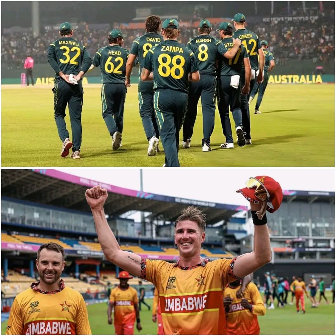 ऑस्ट्रेलिया वर्ल्ड से ग्रुप स्टेज से बाहर हो गई है उनके ग्रुप से जिम्बाब्वे सुपर 8 के लिए क्वालीफाई कर गई है अब लोग बोलेंगे ऑस्ट्रेलिया के मुख्य खिलाड़ी टीम मे नहीं थे इसलिए ऑस्ट्रेलिया का ये हश्र हुआ है जबकि हकीकत ये हैं कि ऑस्ट्रेलिया के पास अब यही प्लेयर है यही उनकी बेस्ट
