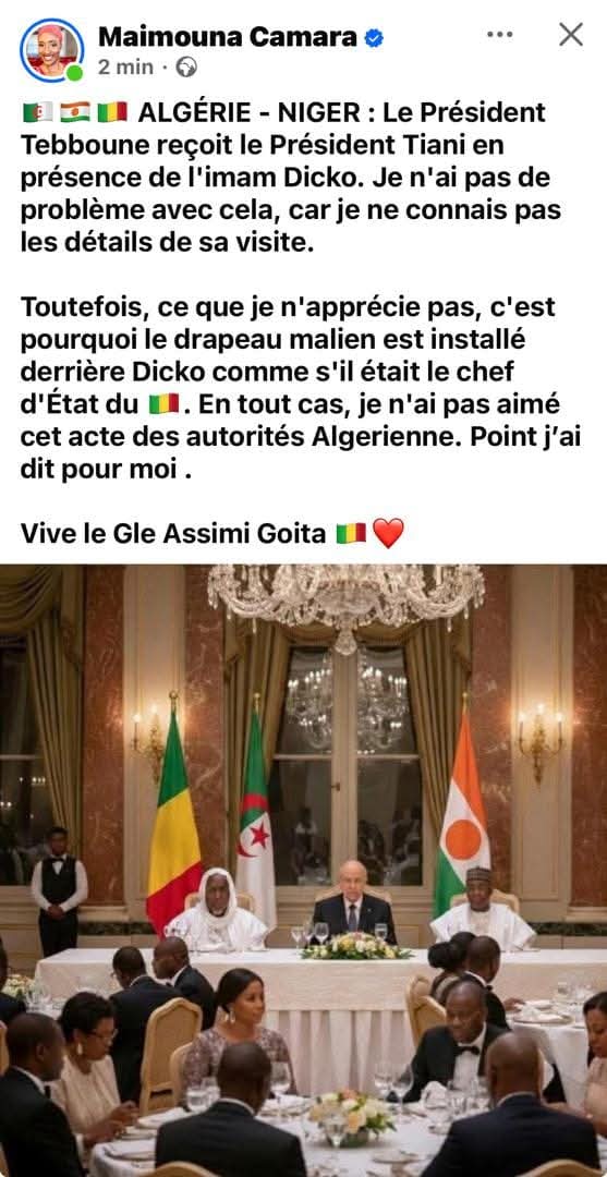 Ivoirowsky's tweet photo. Si l'#Algérie discute avec l'imam #Dicko au nom du #Mali c'est qu'il est digne de confiance et un homme de parole. #AES https://t.co/UZ1B8N2paX