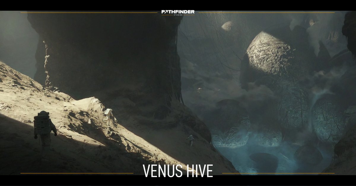 PathfinderArts's tweet photo. @antoine_vfx Getting a look at Venus's landscape through some enviromental explorations!

Looking to go that extra mile on your project's environment concept art? Don't hesitate to reach out to us!
-
#pathfinderstudios #Conceptdesign
#artdirection #conceptart #conceptartist https://t.co/HiIUliXlGv