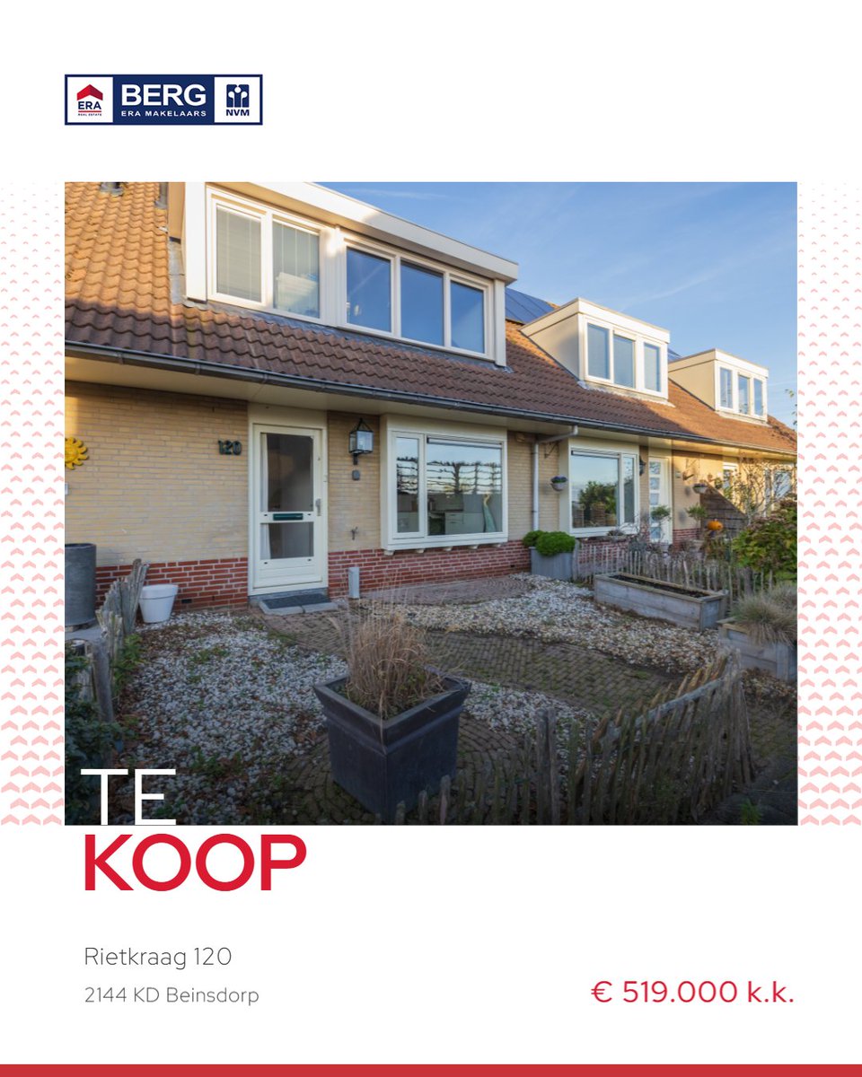 BergEraMakelaar's tweet photo. 📭 Rietkraag 120📌 Beinsdorp

Fijne gezinswoning met vier ruime slaapkamers en een zonnige tuin!

Interesse?
Bel voor een bezichtingsafspraak of klik op de link https://t.co/lkjLMRIhF0

#BergERAMakelaars https://t.co/KEmeKqZANa