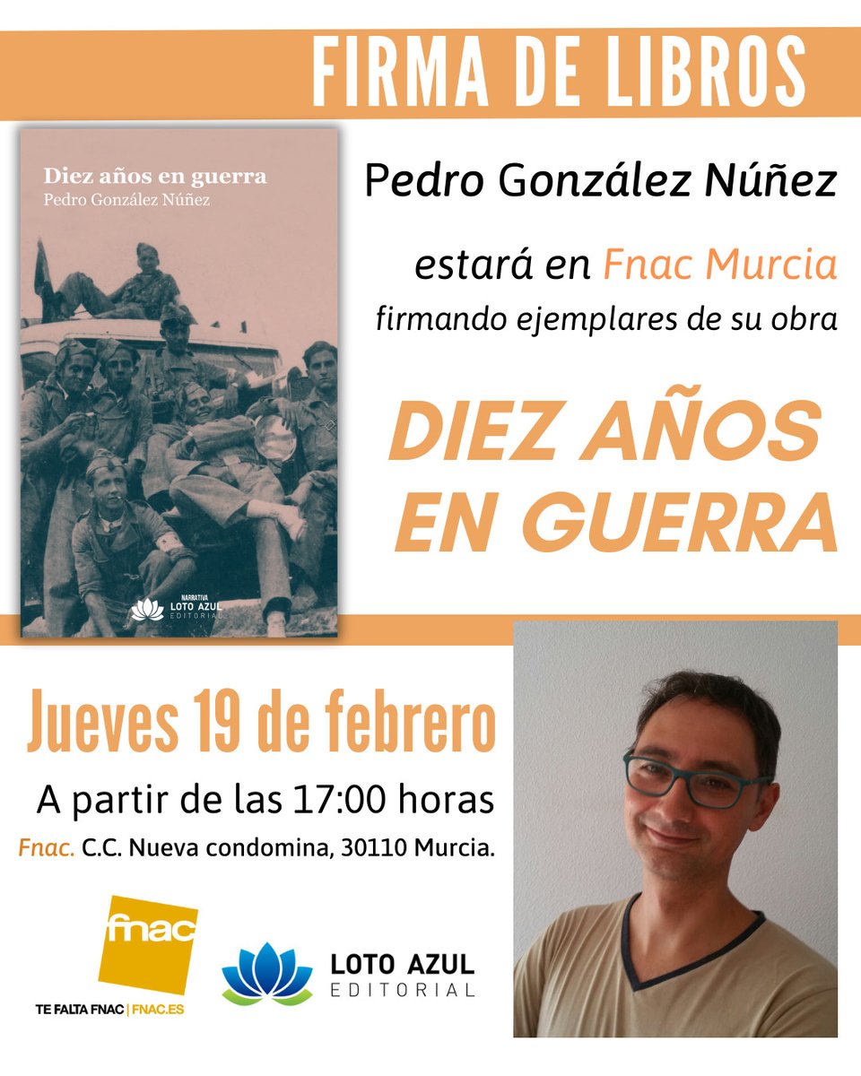 Pedropaginablog's tweet photo. Vuelvo a @Fnac_Libros @culturafnaces en #Murcia para una nueva firma. Si tienes un rato y te apetece, ¡allí nos vemos! https://t.co/2inWDHqoko