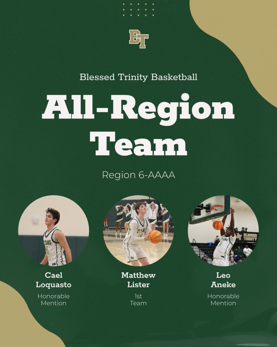 BTTitansAD's tweet photo. Congratulations to the members for our boys basketball team who were named to the 6-AAAA All-Region Team! https://t.co/35AdRIkBrf
