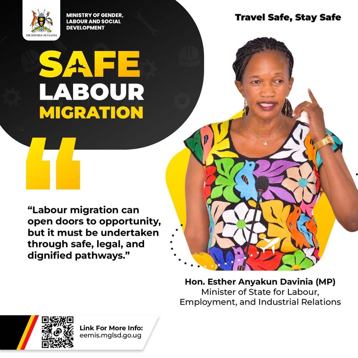 nasiimaroddy's tweet photo. And if you choose to travel for work, know that you’re not alone.
With safe labour migration, you can expect continuous support from regular monitoring visits by @GovUganda officials, to access to formal complaint and help mechanisms if challenges arise.
#SafeLabourMigration https://t.co/Fh3kiCtWIz