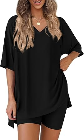 familydealvibes's tweet image. PRETTYGARDEN 2 Piece Sets for Women Summer 2026 Lounge Short Set Spring Matching Biker Shorts V Neck Oversized Shirt Clothing For $19.98

🔗sovrn.co/cwu3cu0

#Deals #ShortSet