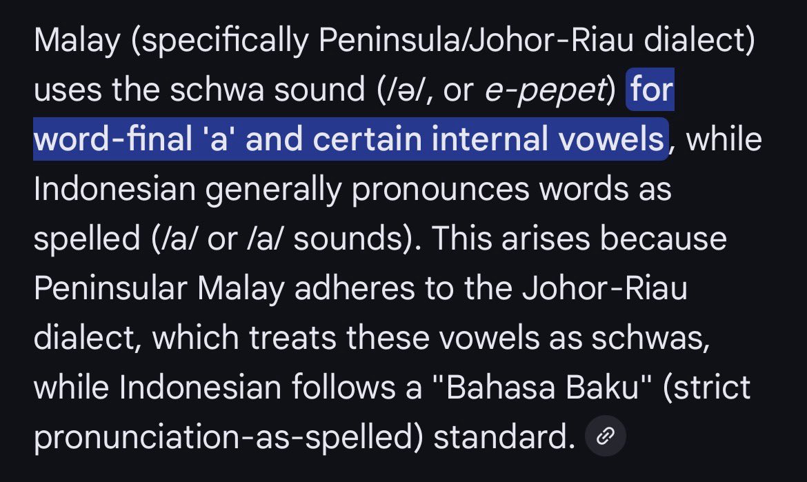 <a href="/LunaReborn1/">Ribran Gakabuming</a> <a href="/IndonIQ78/">Habib Kun</a> <a href="/HitamSmt/">SMT HITAM</a> <a href="/grok/">Grok</a> <a href="/knighthunter96/">Kuil Untuk Melayu Agong</a> <a href="/lobosolitarius/">solitarius</a> <a href="/bendedesh67/">bendedesh</a> <a href="/jamsmory/">jmory</a> <a href="/Dhianadia_rzk/">DNdia</a> <a href="/IgnatiusRyd/">Ignatius Ryd</a> <a href="/darta92414229/">darta</a> <a href="/Zillionel/">Garam</a> <a href="/memorisiam/">Dar Nusaiti</a> <a href="/AbdFaizz/">Abd Faiz</a> <a href="/sefkelik/">Yosef Kelik</a> <a href="/pokeb21183634/">fk77</a> <a href="/usrnamess/">Michael ♱</a> itu lah sebutan schwa

Indonesia meninggalkan sebutan
asal untuk diselaraskan bersesuaian
dengan lidah penutur suku kebanyakkan sana