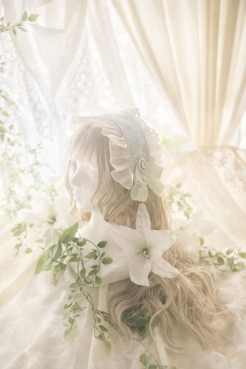 完売してるんですけど秋に作った若草のヘッドドレスでも見て！
若草だし、余力あったら春にまた作りたい！！！