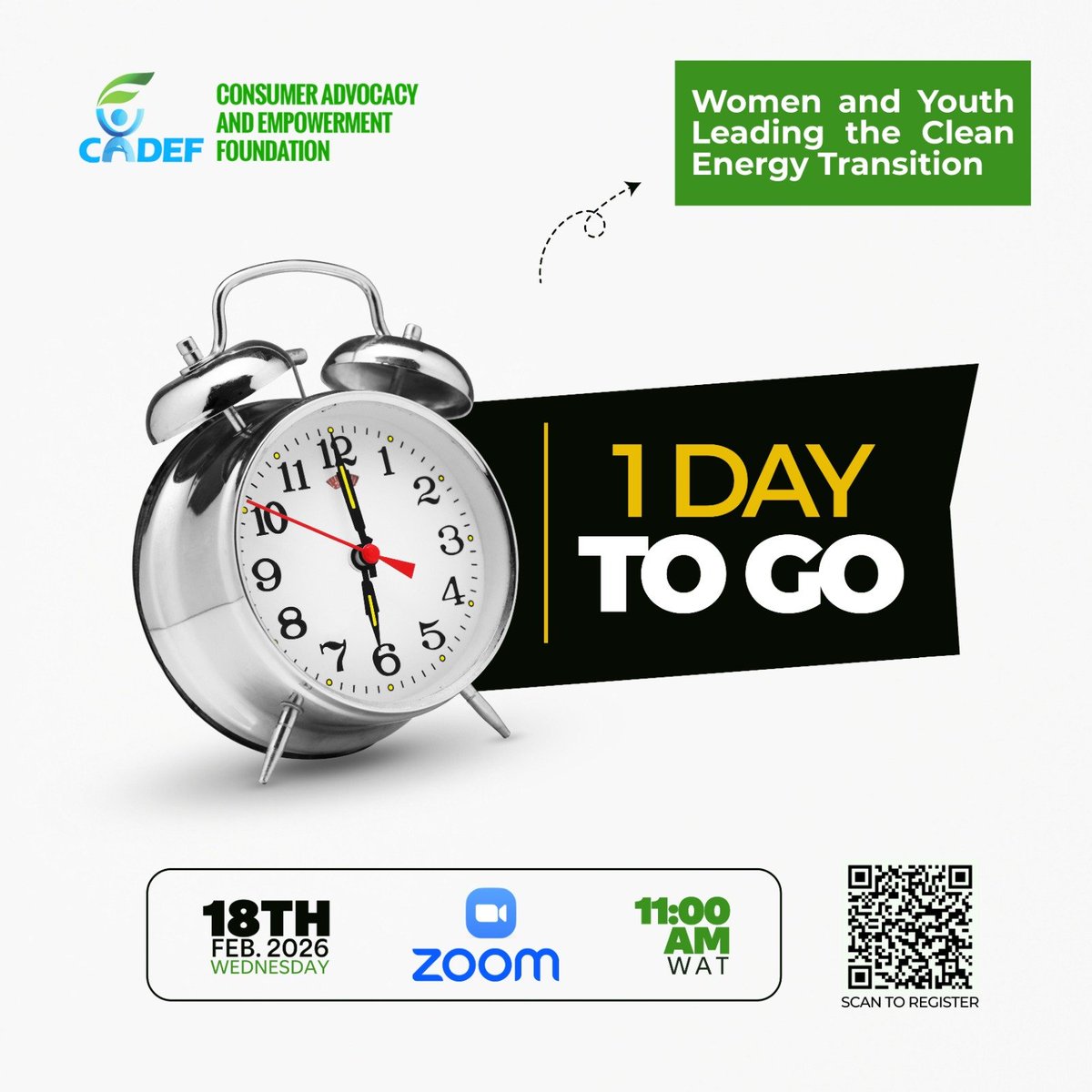 cadef_ng's tweet image. Whether you’re an entrepreneur, a professional, or someone navigating rising energy realities, you need to understand how the energy transition will shape your future.

Are you ready to gain insights?
Register now for the webinar happening tomorrow: us06web.zoom.us/meeting/regist…
#CADEF