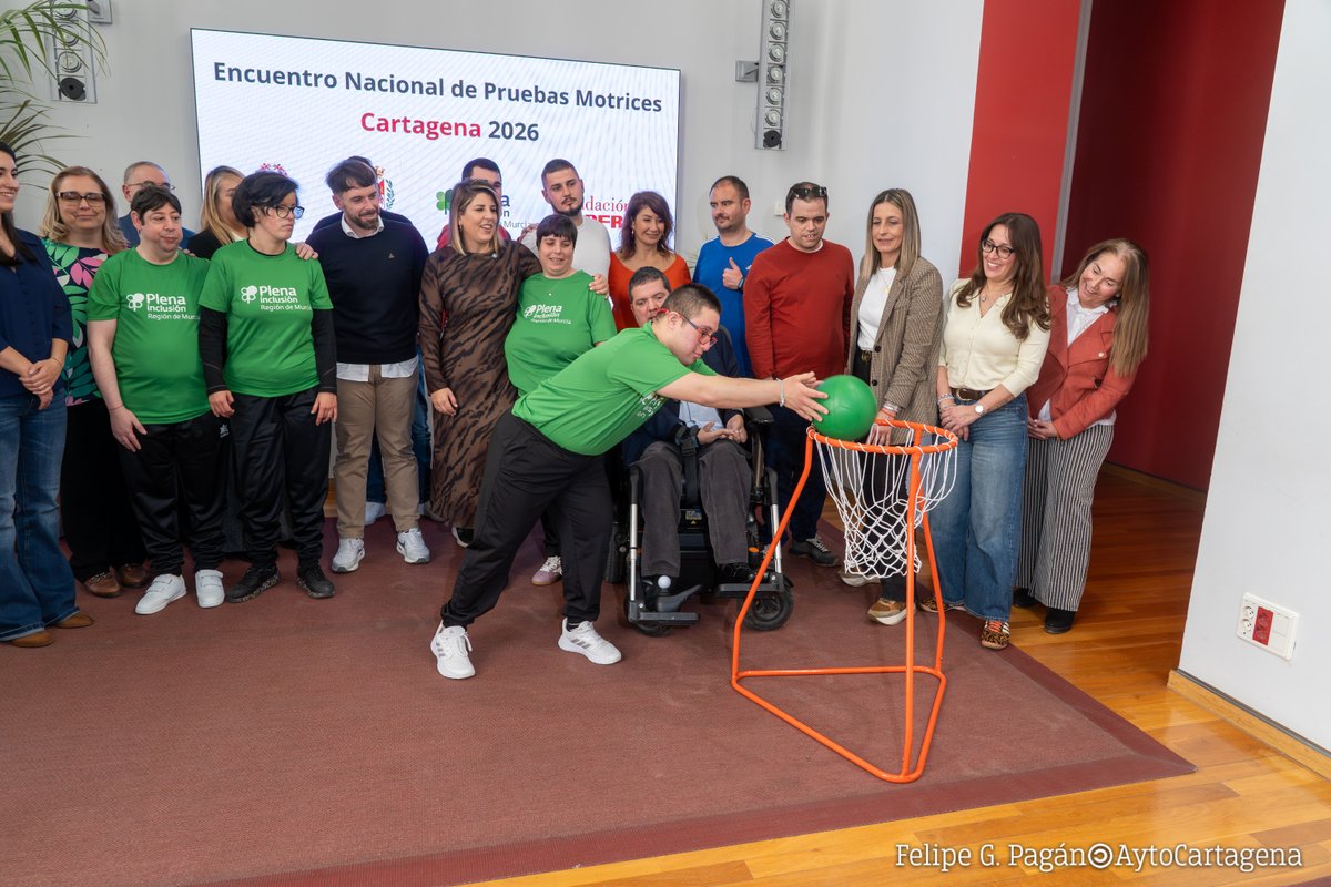 AytoCartagenaES's tweet photo. 🏀♿️#Cartagena acogerá el Encuentro Nacional de Pruebas Motrices de Special Olympics España para deportistas con discapacidad intelectual.

🇪🇸Participantes de todo el país.
📅Del 20 al 22 de febrero.
📍Palacio de los Deportes.
✅Actividades paralelas.

🌐Te contamos en qué consisten las 15 pruebas motrices preparadas para el evento: https://t.co/vnr6TpxqFY