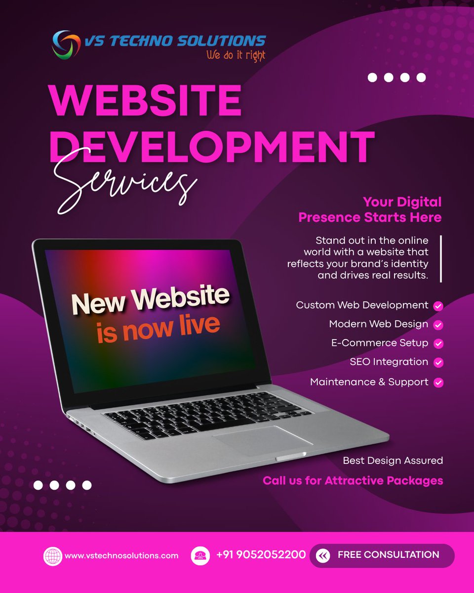 techno_vs's tweet photo. Website Designing services in Hyderabad for all types of business website building near me, Contact VS Techno Solutions Today for New Website designing and Website Development,  Visit https://t.co/IXfl8D4L3W #hyderabad #websitedesigncompany #new #TrendingNow https://t.co/HJPWctCnNB