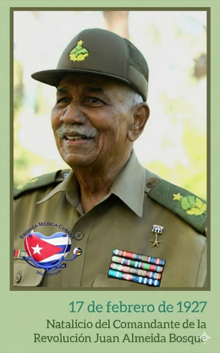 Con #HonorHolguinero recordamos hoy al Comandante Juan Almeida Bosque en el 99 Aniversario de su nacimiento.
"Aquí te recordamos Comandante...", y junto a usted decimos, "en #Cuba no se rinde nadie"