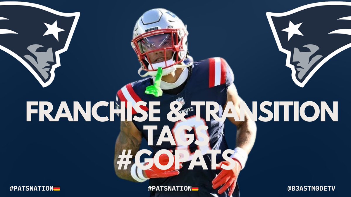 B3astm0deTV's tweet photo. It starts, Offseason Part 1:
We start with the Franchise and Transition Tags
Feb. 17 - March 3 Franchise Tag Period:
Clubs can designate franchise or transition players
#CoverThePatriots🇩🇪 #NEPats #PatriotsFootball #rtlnfl #NFL #AmericanFootball #FranchiseTag #TransitionTag #Offseason #PatsNation🇩🇪 #PatriotsNation #B3astMedia