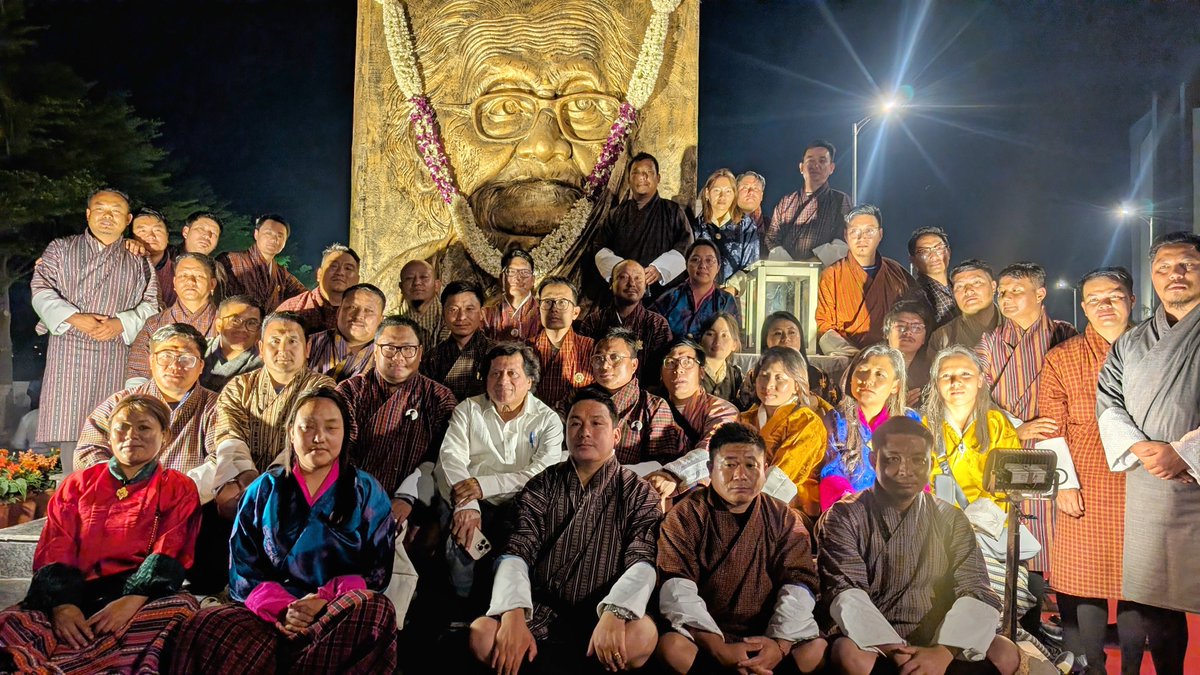 I was happy to see the 40 teachers who have come from the Royal Government of Bhutan spending time near the My Mother, My Hero sculpture on our campus 25. Many of them shared that the story moved them deeply and reminded them of their own mothers and the quiet sacrifices made for