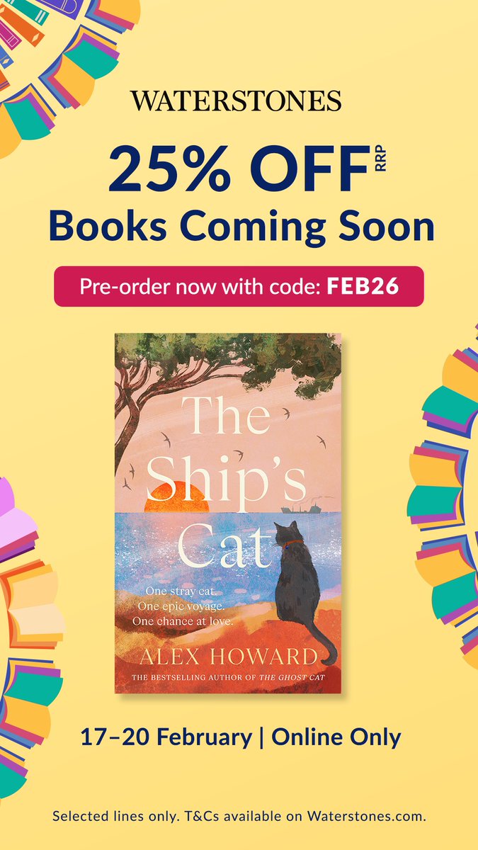 edinlibrarycat's tweet photo. 25% off #TheShipsCat pre-order @waterstones until Friday!

Don’t let it — ahem — “sail by” 😉 🌬️ 

Sorry, you can roll your eyes. But that’s a pretty sweet deal, tbf…

⛵️⛵️⛵️🐈‍⬛🐈‍⬛🐈‍⬛

#ArchieTheShipsCat https://t.co/PeozzZvMNP