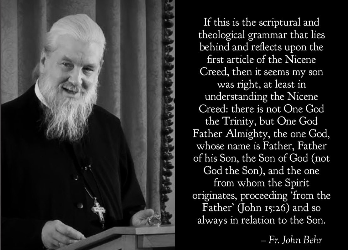 From an article recounting a personal anecdote to illustrate that the Creed confesses “one God the Father,” not an undifferentiated “triune God,” aligning with monotheism rooted in the monarchy of the Father.