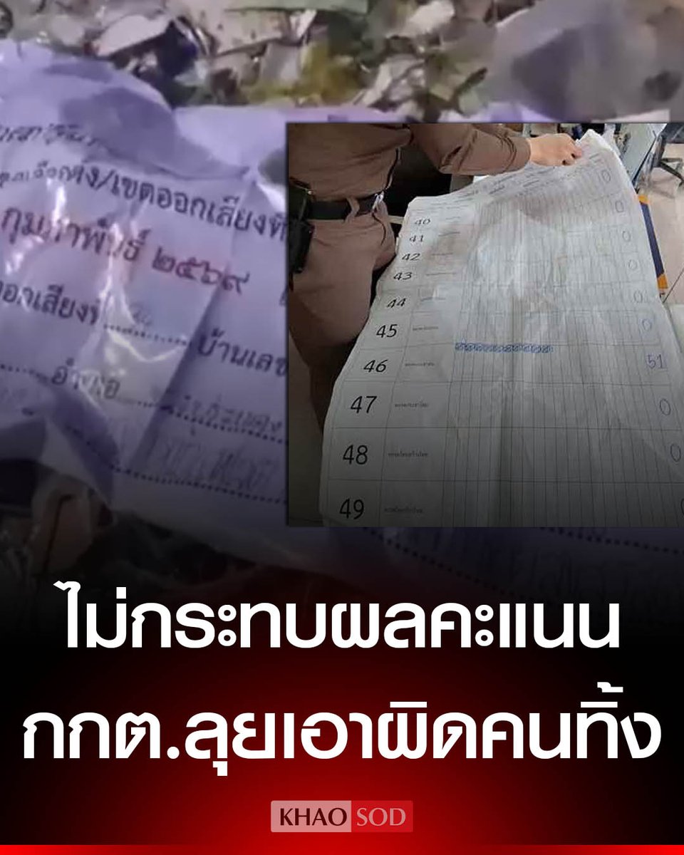 สิ้นหวังแล้วประเทศกู สรุปคืออี กกต. จะไม่เลือกตั้งใหม่ แค่เอาผิดคนทิ้งขยะเท่านั้น ความโปร่งใส อยู่ที่ไหนกัน ทำงานส้นตีนมากจริงๆ !!!!!

#กกตต้องติดคุก  
#เลือกตั้งโมฆะ  #โกงเลือกตั้ง69