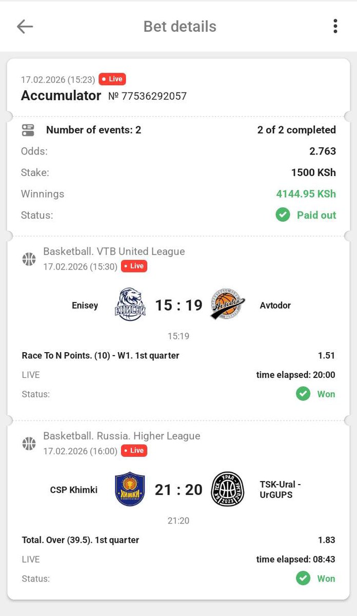 KABOOOOOM CONGRATULATIONS 🥳🥳 BASKETBALL DELIVERS ✅✅DOUBLE STAKE DELIVERED 🔥🔥

REG A/C HERE 👉cpartners.pro/L?tag=d_469322…

PROMOCODE 👉 SEREM 

APP download 👉shorturl.at/o6rFT