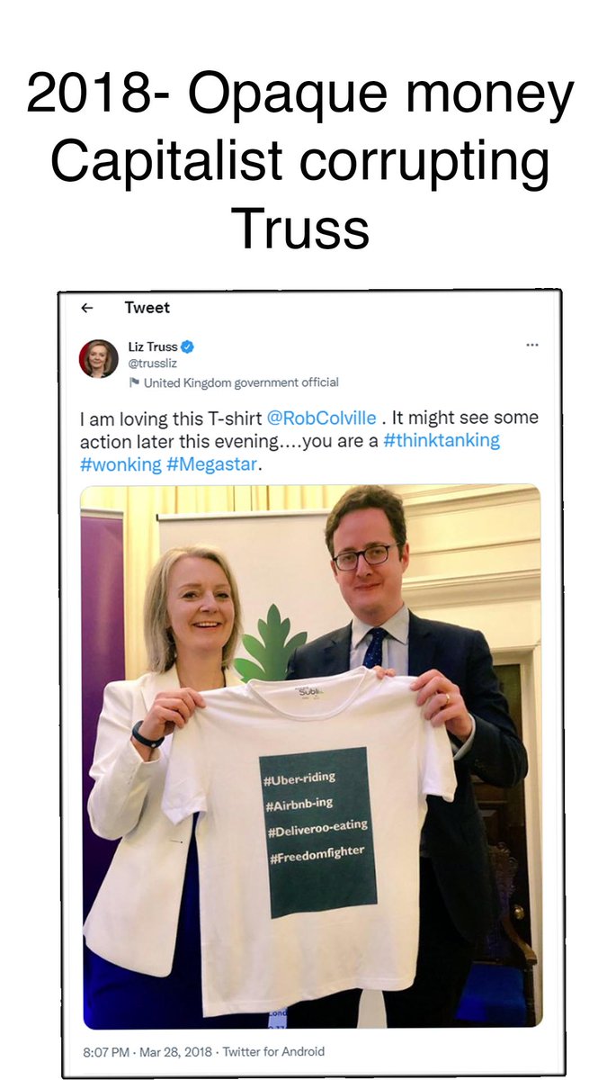 RaveCozensHardy's tweet photo. The fact that @rcolvile was giving @trussliz this #thinktanking T shirt means he can't be trusted.
Looks like Truss has spelt #wonking wrong.
While operating - minimal public disclosure of its own donors, the CPS has previously published research calling for greater transparency. https://t.co/vHqloJgNWV