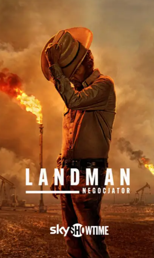 Landman to serial na SkyShowtime, który można nazwać teksańskim Yellowstone - polecam.

Jest w nim taka scena, w której główny bohater, Tom, wiezie prawniczkę firmy M-Tex Oil, Rebeccę, przez pole naftowe na którym stoją farmy wiatrowe. 

Rebecca patrząc na nie mówi: - są