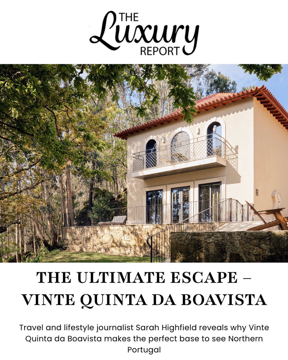 Read my latest hotel review of Vinte - Quinta da Boavista on <a href="/TheLuxuryRep/">The Luxury Report</a>.

Vinte Quinta da Boavista is a beautiful place and perfect for a wholesome break in the Portuguese countryside. 🇵🇹

the-luxuryreport.com/the-ultimate-e…

#TheLuxuryReport #VinteQuintaDaBoavista #TravelWriter