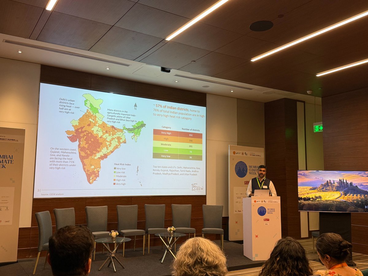 CEEWIndia's tweet photo. Extreme heat is no longer invisible: it is reshaping health, livelihoods, and cities.

At #MumbaiClimateWeek2026, the conversation on heat-risk data, early warning systems, and financial protection tools drew a long queue in the room — a sign of how urgent this challenge has become.

Couldn’t make it in? Explore the live doodle capturing the session’s key insights.

With HT Parekh Foundation and @CSTEP_India.
@vishchi, @PrvnPardeshi, @indukmurthy, Dr Kamal Lochan Mishra, Chris May Kurian, George Institute
@NehaRachelAbrah, @Bijalb_15, Ziaa Lalkaka, Amit Chandra, Tushar Thakkar, Mihir Bhatt