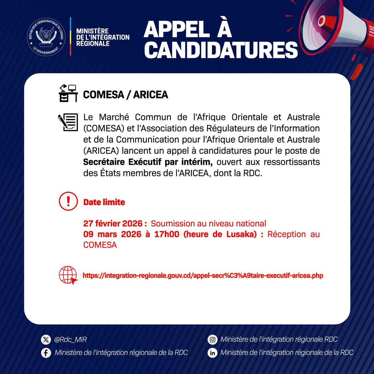 Ministère de l’Intégration Régionale tweet media