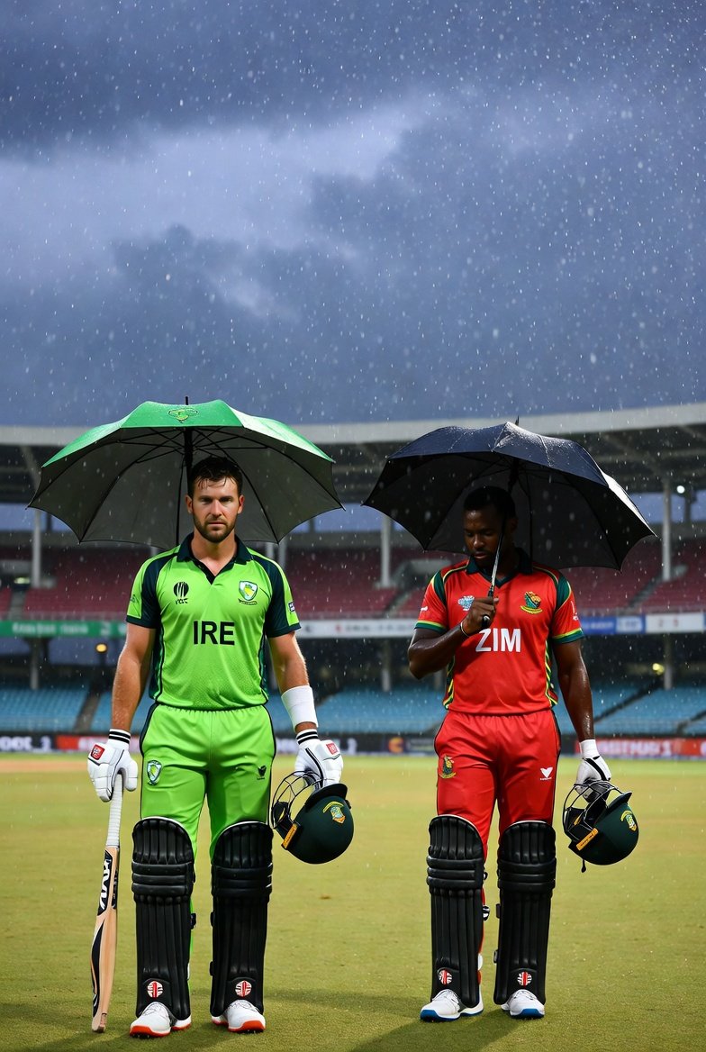 sachinagra5's tweet photo. Ireland vs Zimbabwe Match Update❤️❤️
Match Cancled due to rain🌨️🌨️⛈️

बारिश की वजह से मैच नहीं हुआ 
और जिम्बाब्बे को एक प्वाइंट मिला और वो  Super-8 की रेस की रेस मे प्रवेश कर गया।

#IREvsZIM #T20WorldCup   #JioHotstar #TeamZimbabwe #zimbabwe #ZIMvsIRE #Super8 #Australia https://t.co/2B0RuGL7FW