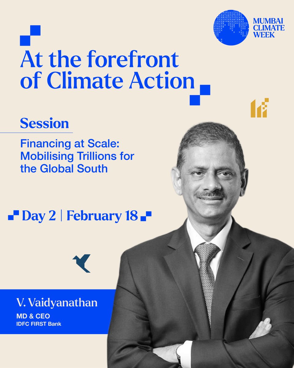Hosted by V Vaidyanathan - MD & CEO, IDFC FIRST Bank, this #MCW2026 ...