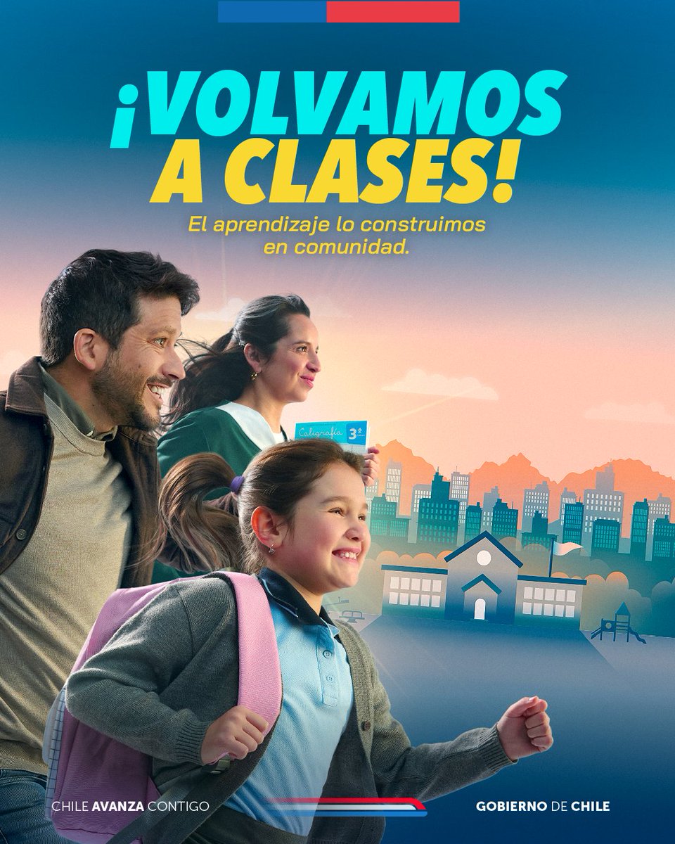 ¡Volvamos a clases! Asistir es un compromiso de toda la comunidad, porque el aprendizaje lo construimos entre todos y todas.

Cada día es una oportunidad para descubrir, jugar y crecer. ¡Súmate!
volvamosaclases.mineduc.cl