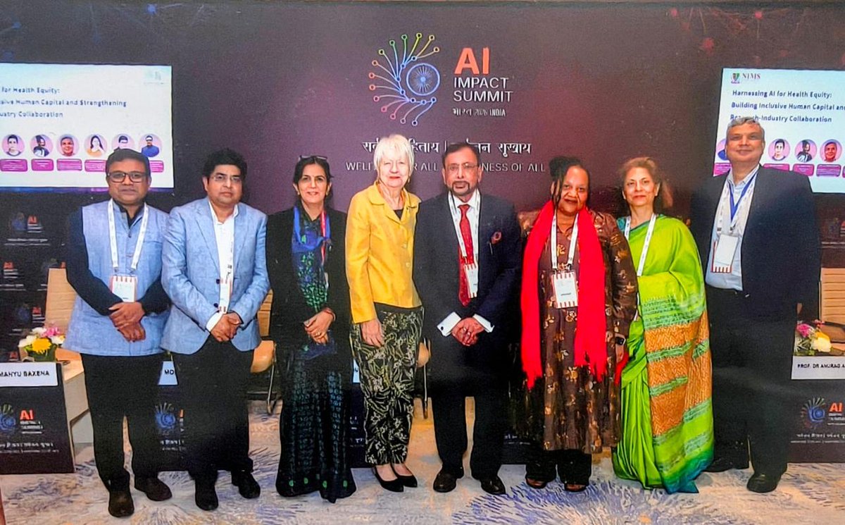 UNDP_India's tweet image. At AI Impact Summit 2026, @UNDP_India spotlighted “Harnessing AI for Health Equity.”

AI must be accessible, affordable &amp;amp; inclusive - or it risks deepening inequality.

Health equity demands intentional design, enabling policy &amp;amp; strong research–industry collaboration. #AIforGood