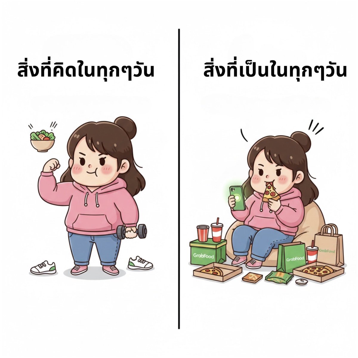 SABENZZ's tweet photo. นอยด์อ่ะ 5555555555 ตั้งแต่มีแกร็บชั้นก็กินไม่หยุดเลออ https://t.co/sur1UJtaDo