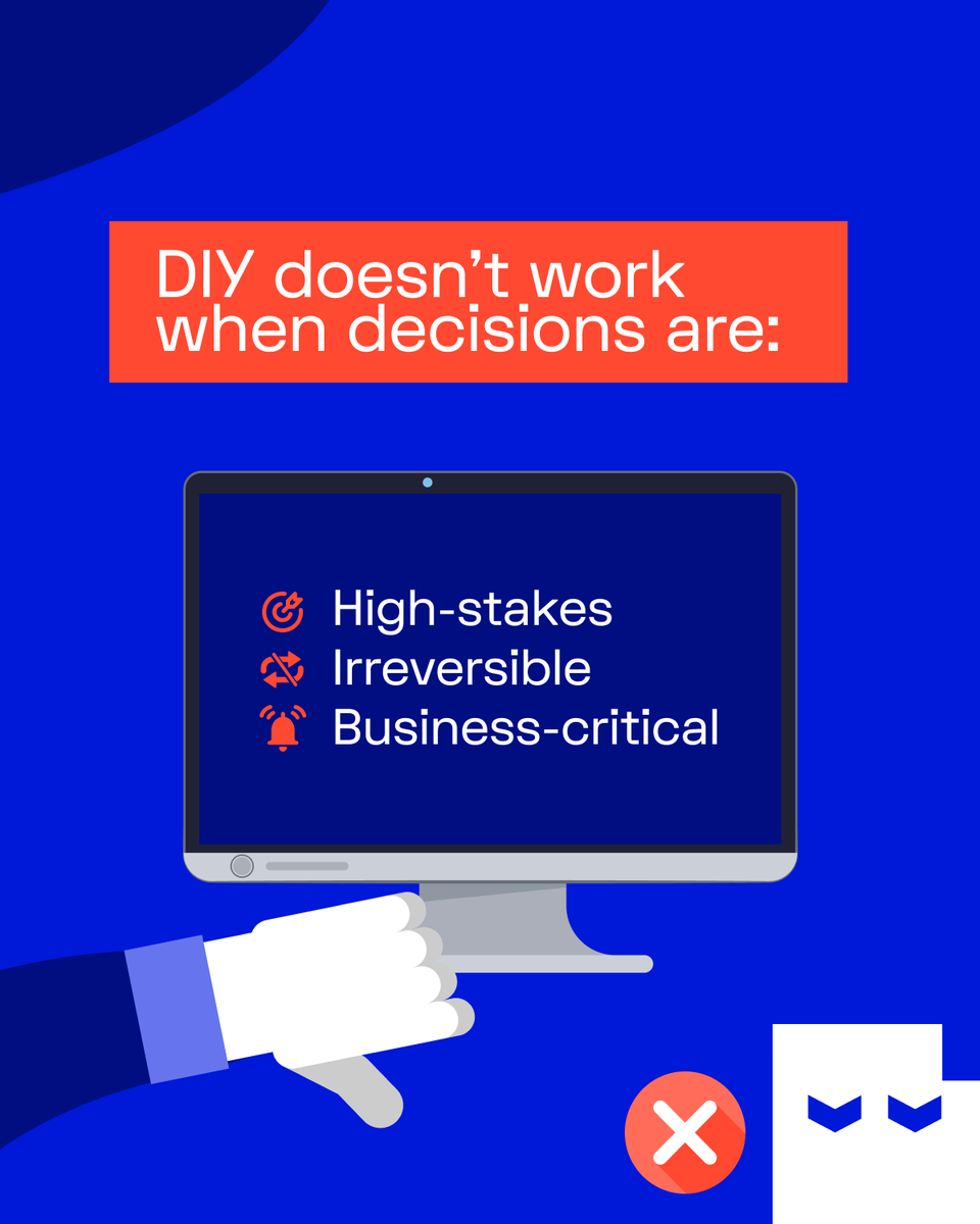 brainactiveai's tweet photo. DIY research isn’t wrong.

Using it without judgment is.

DIY works for exploration and direction-setting.

It breaks down when decisions are high-stakes or irreversible.

Method follows decision, not the other way around.

#MarketResearch #Brainactive https://t.co/WwIuiHDLiy