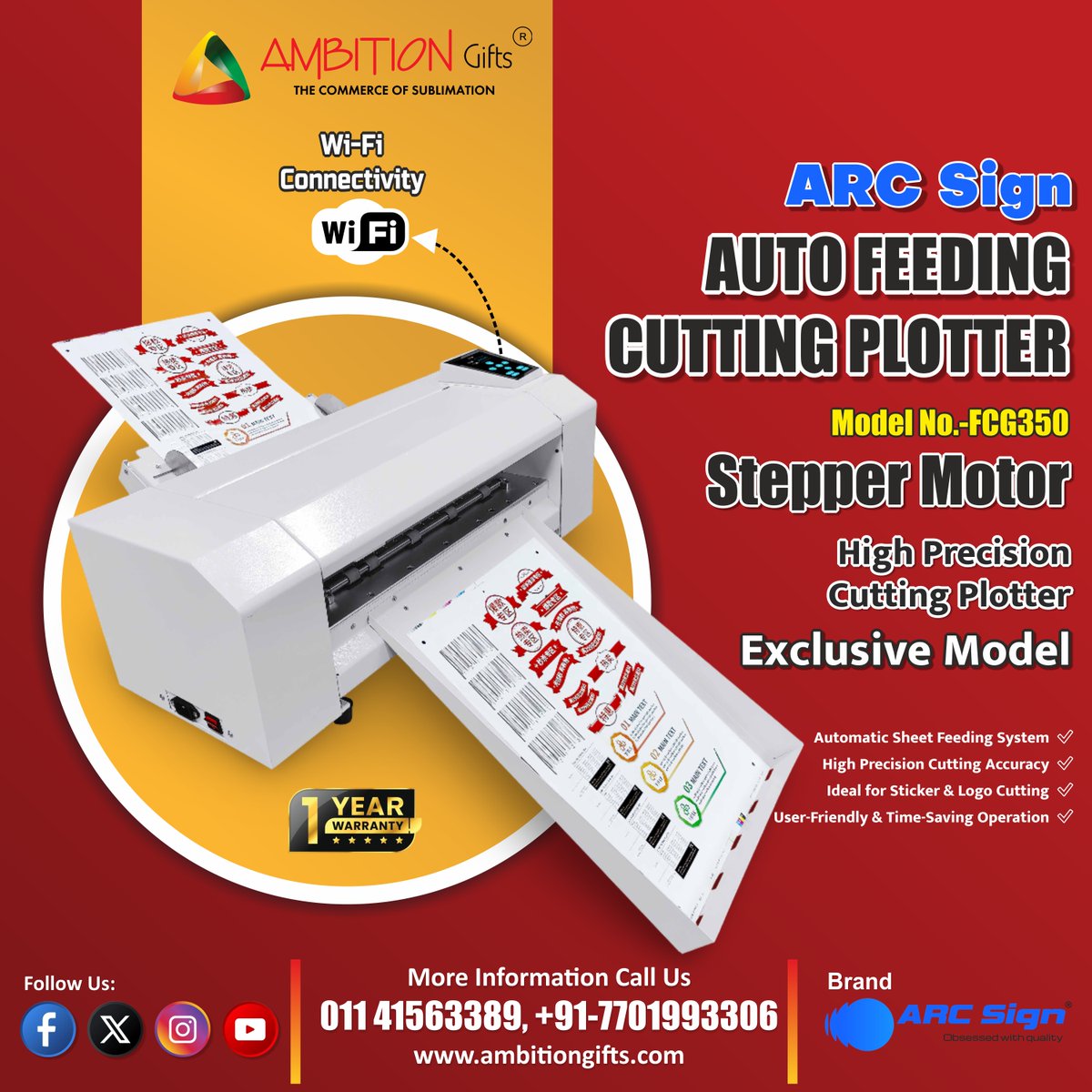 ambitiongifts10's tweet image. Need automatic sticker cutting?

ARC Sign FCG350 Auto Feeding Plotter delivers precision &amp;amp; speed 🔥

#CuttingPlotter #StickerMachine #StepperMotor #PrintingBusiness #ARCSign

ARC Sign FCG350 automatic sheet feeding cutting plotter machine.