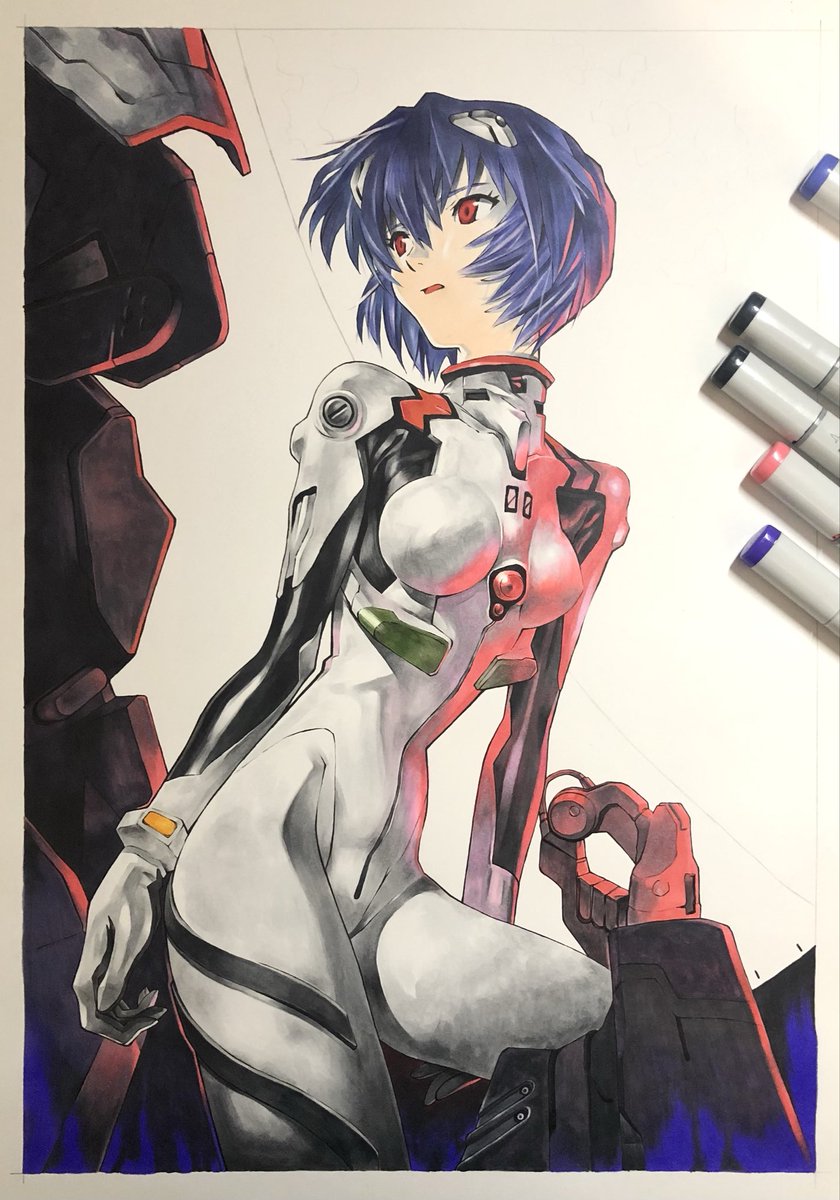 ponmaru_523's tweet image. ほれッ!!レイちゃん拝んどきなッ！！

#エヴァンゲリオン 
#綾波レイ 
#イラスト