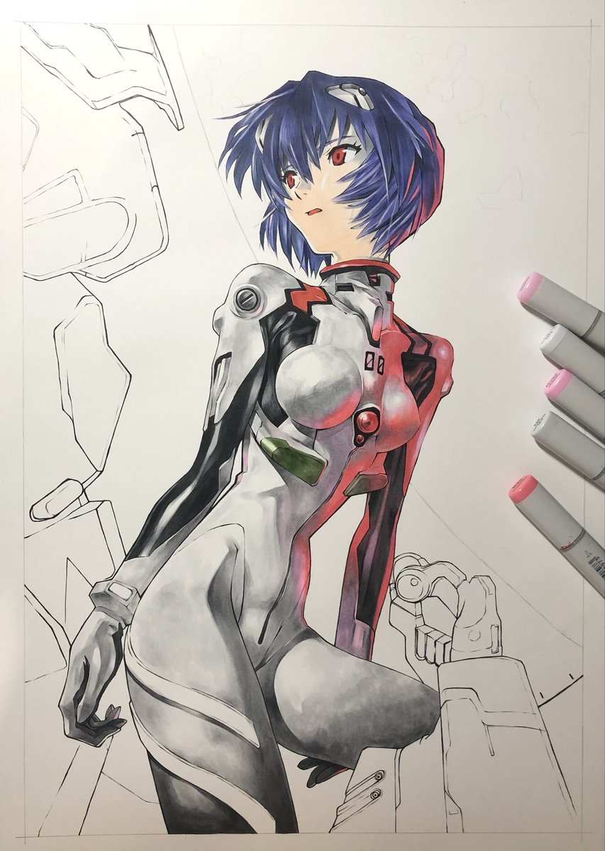 ponmaru_523's tweet image. ほれッ!!レイちゃん拝んどきなッ！！

#エヴァンゲリオン 
#綾波レイ 
#イラスト