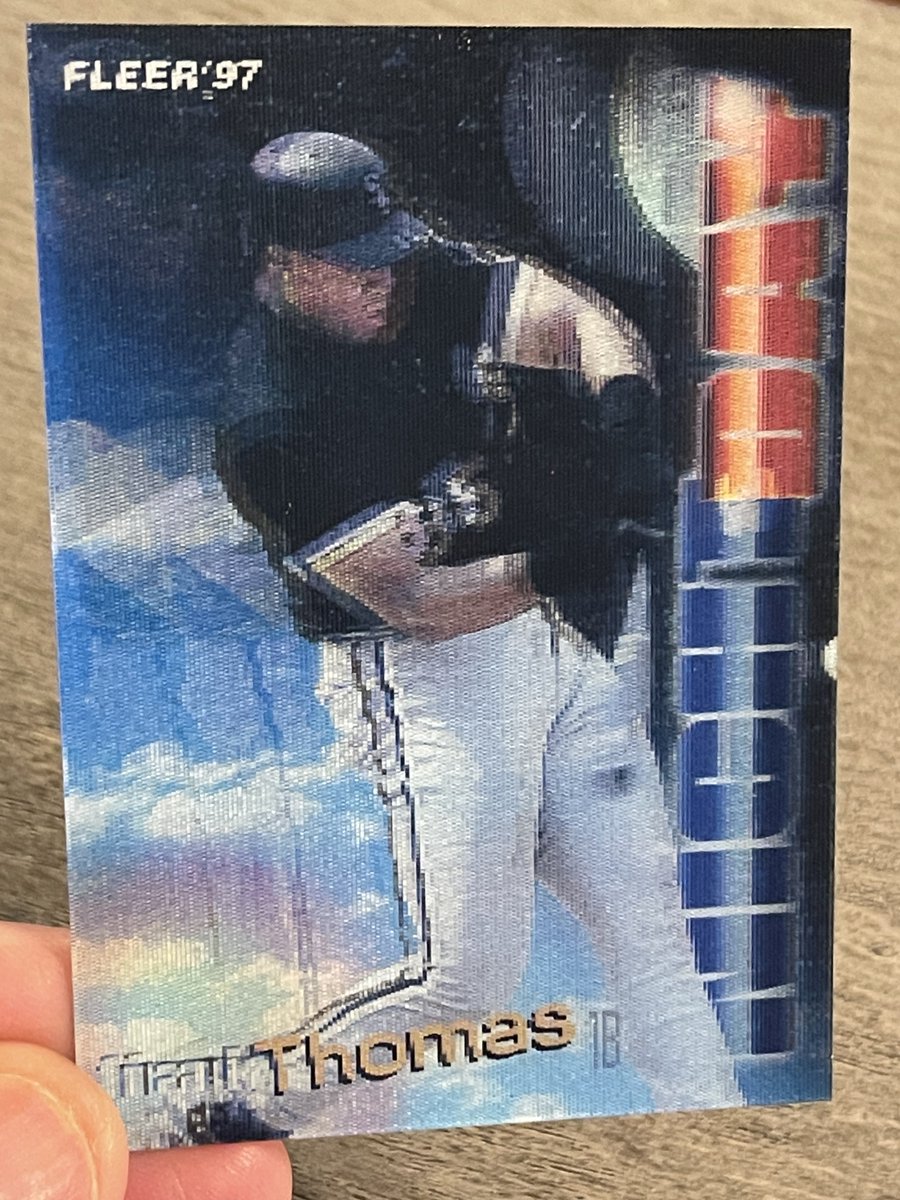Frank February - 1997 Fleer Night and Day

1:240 packs. 1:2400 player odds. 

Fleer’s attempt at lenticular.