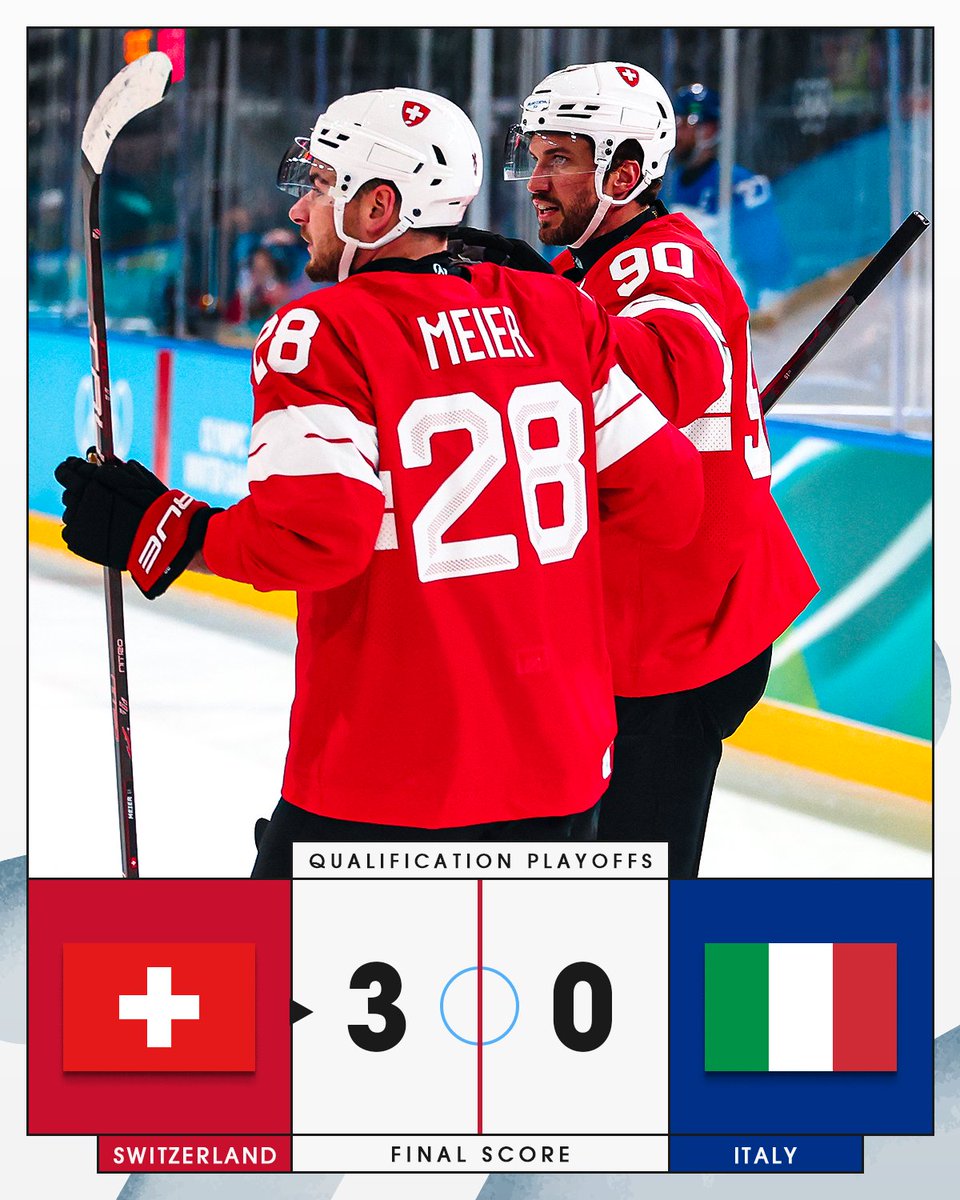 THE SWISS ARE MOVING ON! 🇨🇭

Catch the quarterfinal matchup between Finland and Switzerland at the #MilanoCortina2026 #WinterOlympics TOMORROW at 12:10p ET on <a href="/peacock/">Peacock</a>, <a href="/cbcgem/">CBC Gem</a>, &amp; <a href="/Sportsnet/">Sportsnet</a>!